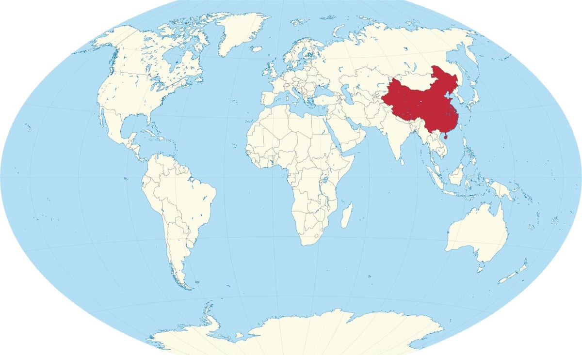 ჩინეთი მსოფლიო რუკა