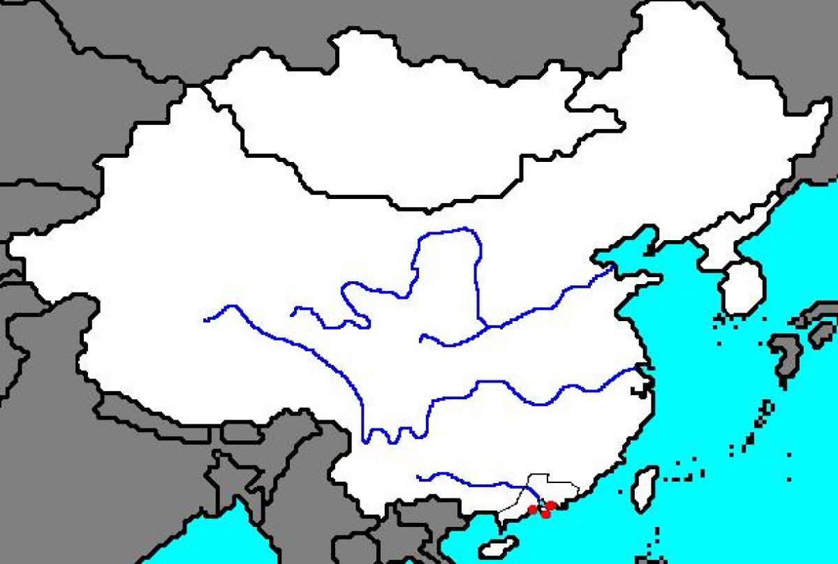 ცარიელი რუკა ძველი ჩინეთის