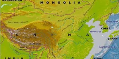 ჩინეთის ფიზიკური რუკა