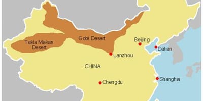 ჩინეთის რუკა gobi desert