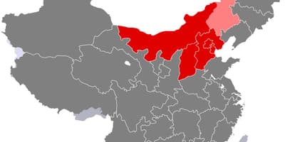 რუკა ჩრდილოეთ ჩინეთში